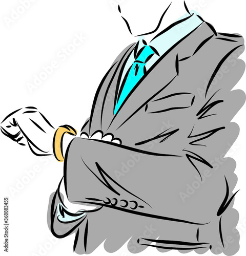 businessman time concept watch vector illustration