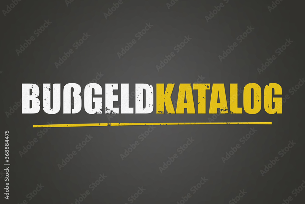 Fototapeta premium Bußgeldkatalog