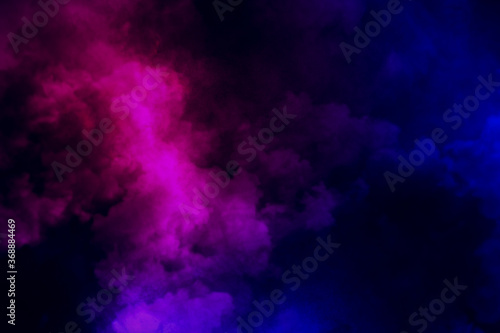 Blue and red smoke