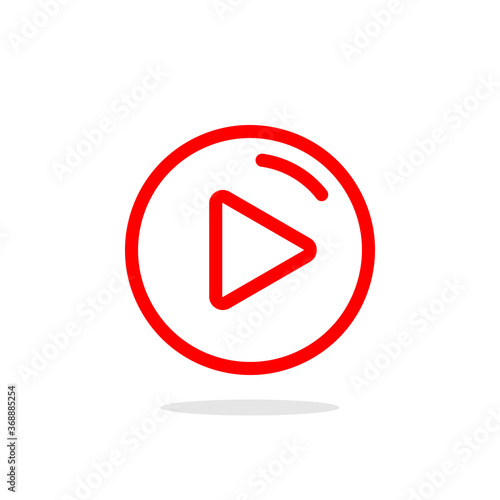 Red play video icon logo Free Download Red play video icon logo - GFXLoad