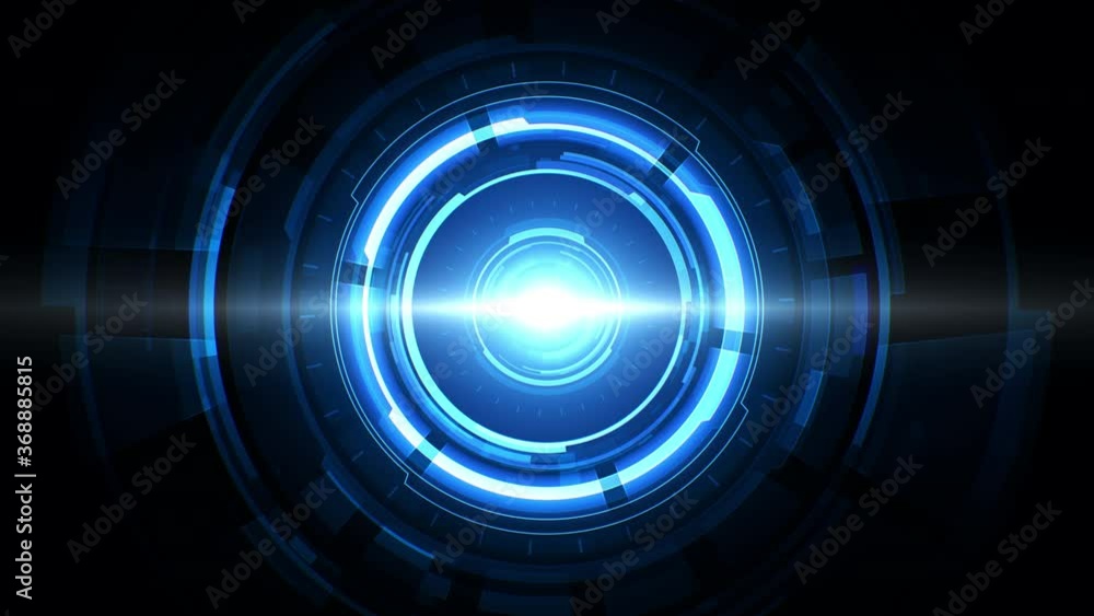 Round hud element for abstract technology background. Virtual center for futuristic concept. Seamless loop. Round hud element for abstract technology background. Virtual center for futuristic concept. Seamless loop.