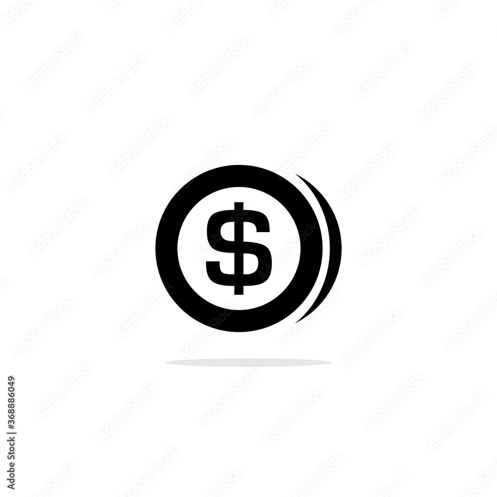 Dollar Coin isolated on white background Dollar Coin isolated on white background