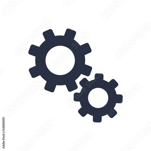 Cogwheel gear mechanism symbol vector