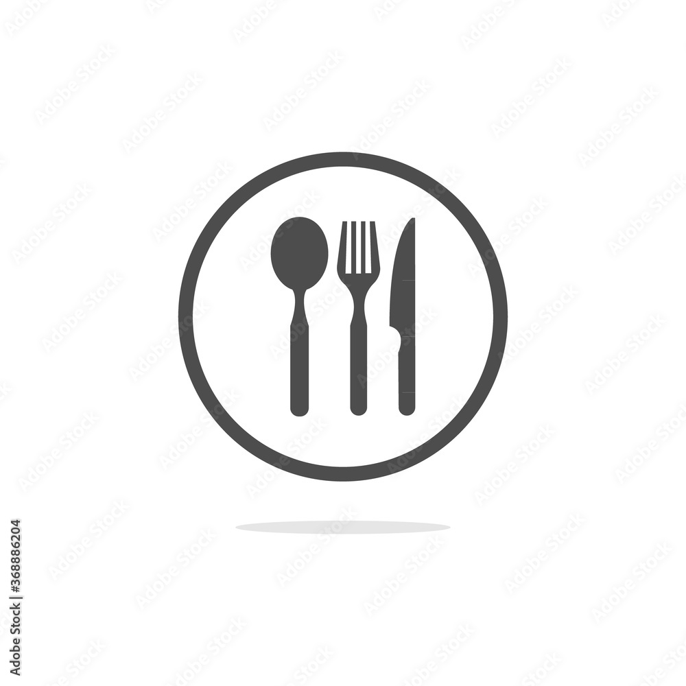 Restaurant Eating Tools Set Of Three Pieces icon logo Restaurant Eating Tools Set Of Three Pieces icon logo
