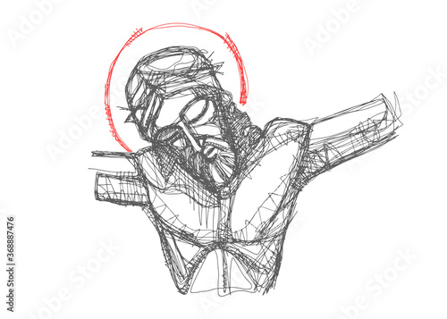 Jesus Christ at crucifixion illustration