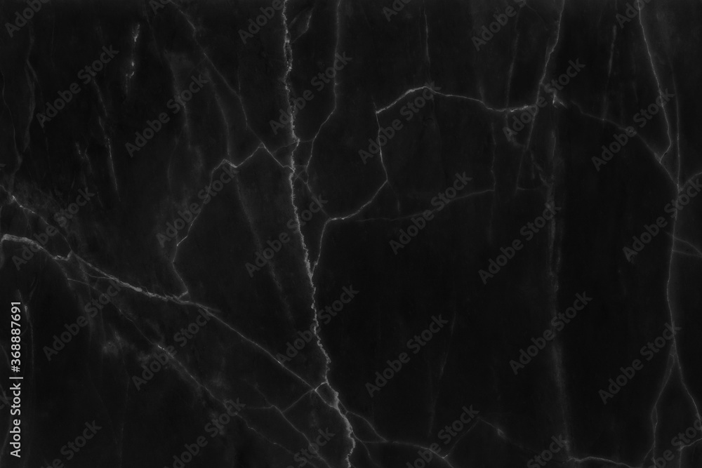 Fototapeta Black marble natural pattern for background, abstract natural marble black and white