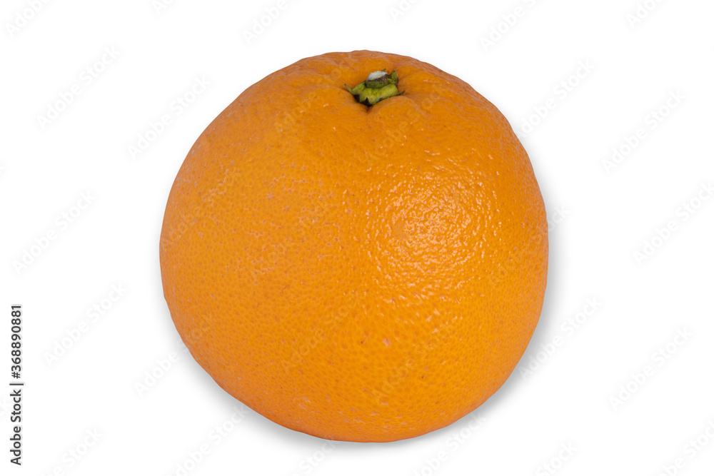 Ripe orange isolated on the white background. Cut Path. Copy space. Ripe orange isolated on the white background. Cut Path. Copy space.