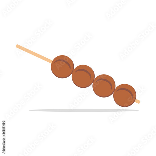 egg satay vector - illustration