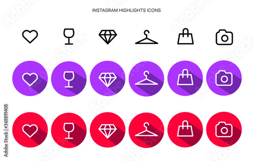 instagram social buttons for highlights