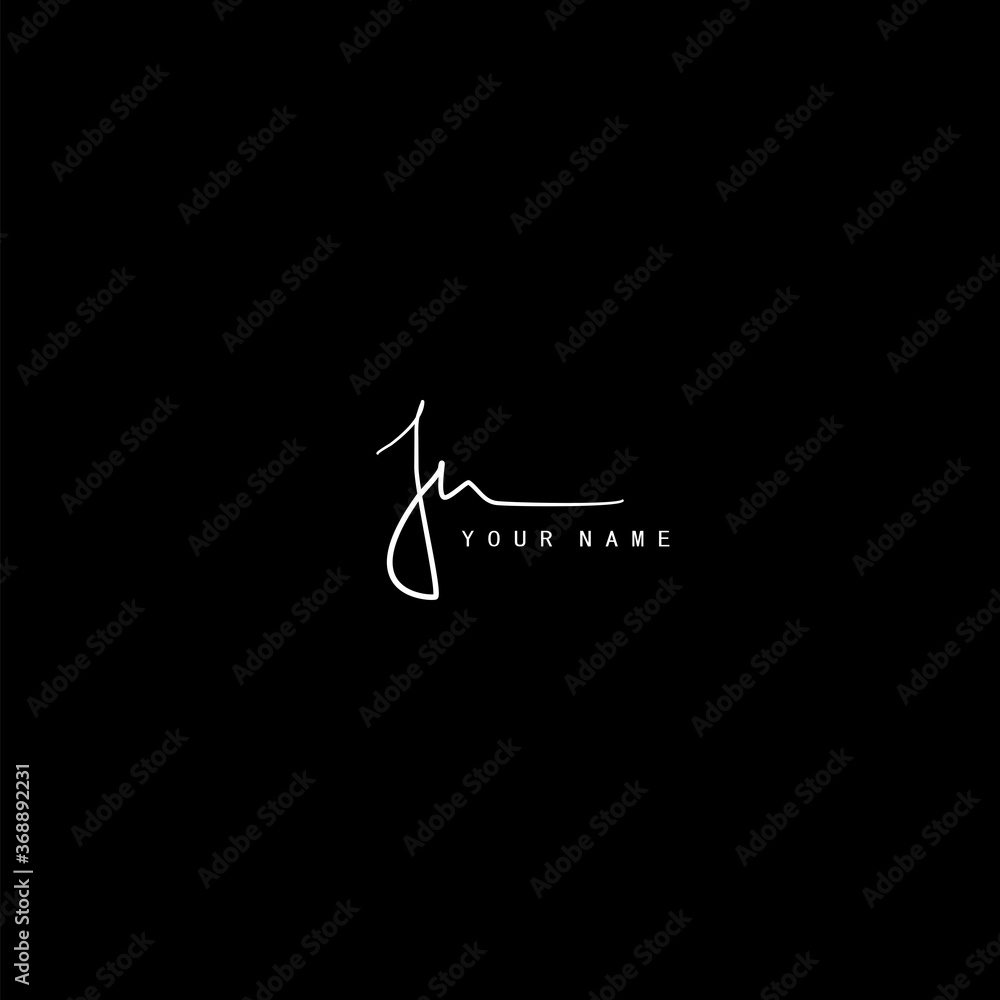 Signature Logo J and N, JN Initial letter. Handwriting calligraphic signature logo template design. Signature Logo J and N, JN Initial letter. Handwriting calligraphic signature logo template design.