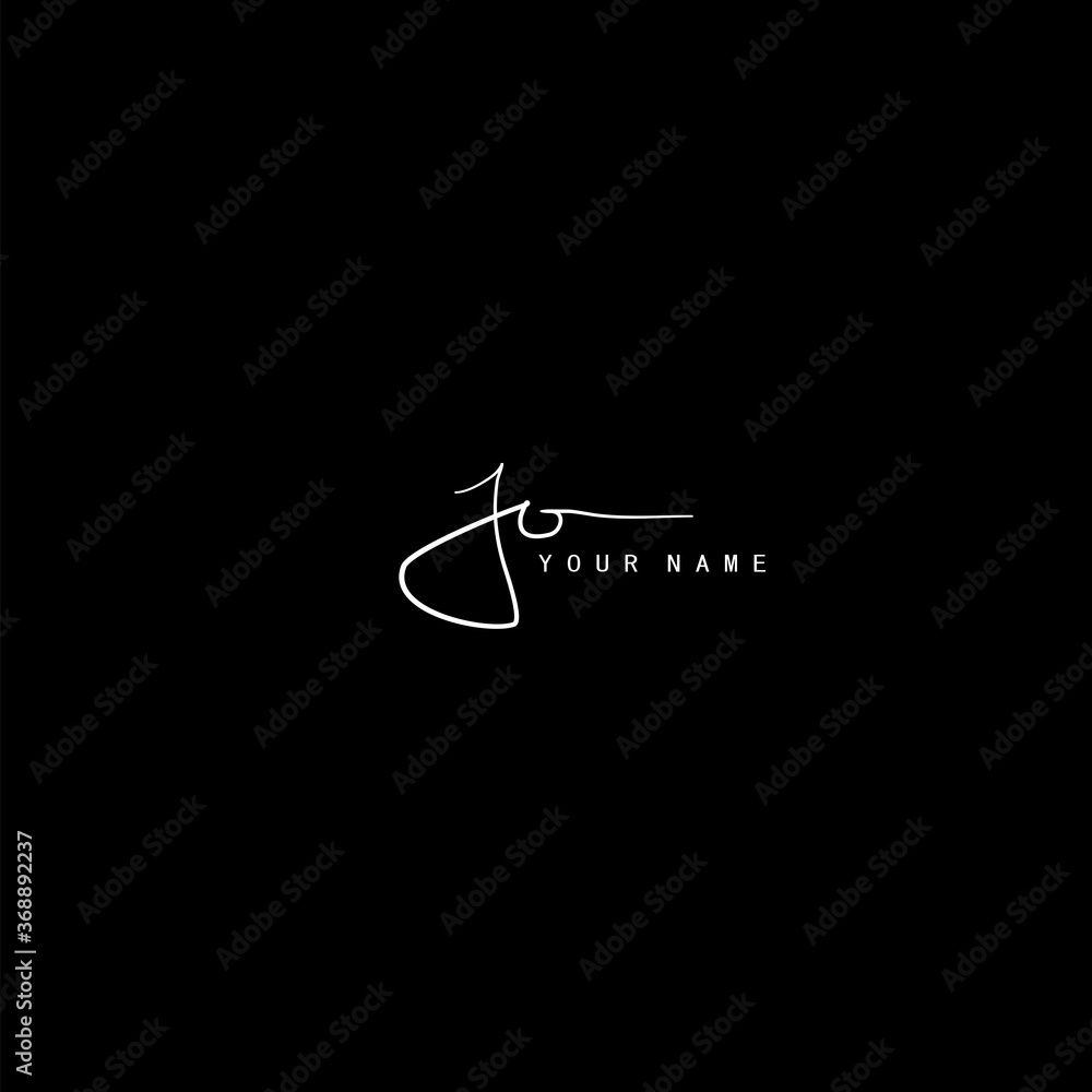Signature Logo J and O, JO Initial letter. Handwriting calligraphic signature logo template design. Signature Logo J and O, JO Initial letter. Handwriting calligraphic signature logo template design.