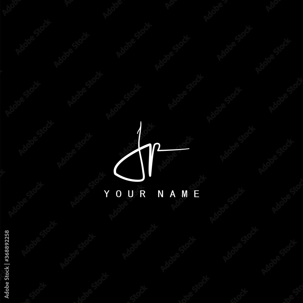 Signature Logo J and R, JR Initial letter. Handwriting calligraphic signature logo template design. Signature Logo J and R, JR Initial letter. Handwriting calligraphic signature logo template design.