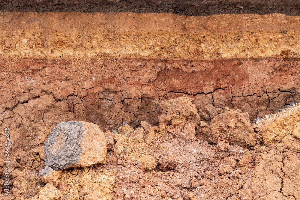 The surface layer of soil under the road to water erosion. The surface layer of soil under the road to water erosion.