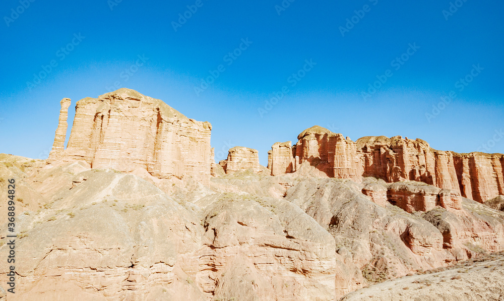 Danxia Scenic Area, Zhangye Binggou, Gansu, China Danxia Scenic Area, Zhangye Binggou, Gansu, China