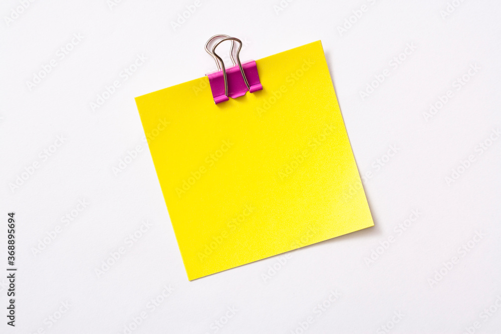 note paper and clip isolated on white background
note paper and clip isolated on white background