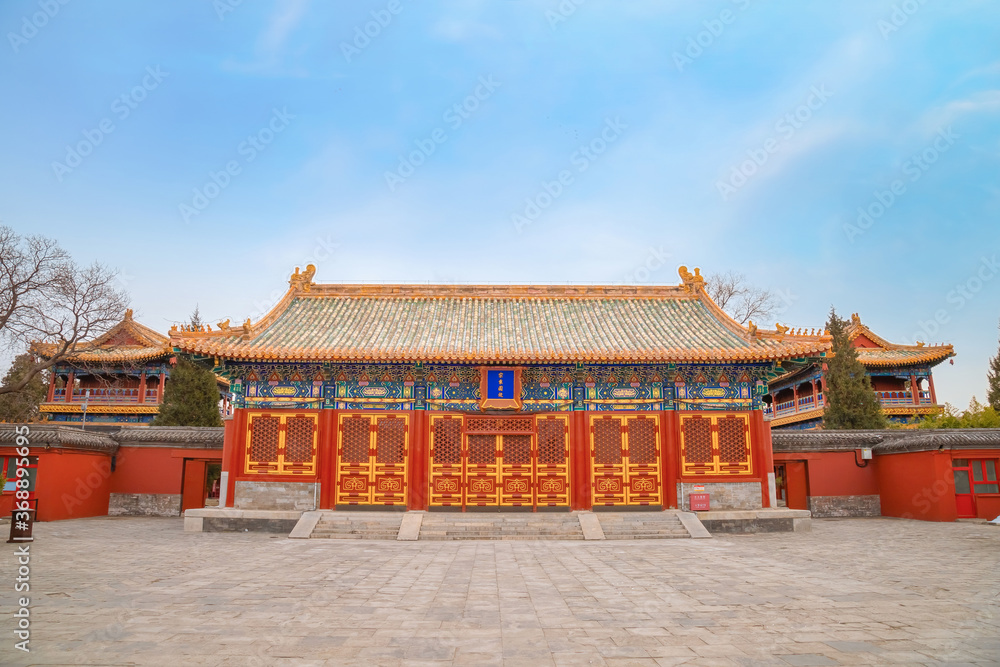 Chanfu temple at Beihai Park, in Beijing, China was Taisu Hall in Ming Dynasty until Emperor Qianlong convert into a Buddhist temple which located on the north western of Beihai Park Chanfu temple at Beihai Park, in Beijing, China was Taisu Hall in Ming Dynasty until Emperor Qianlong convert into a Buddhist temple which located on the north western of Beihai Park