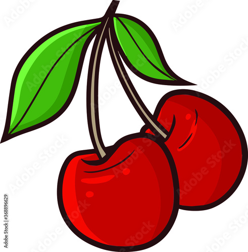 Cute and funny yummy two red cherry for tart decor