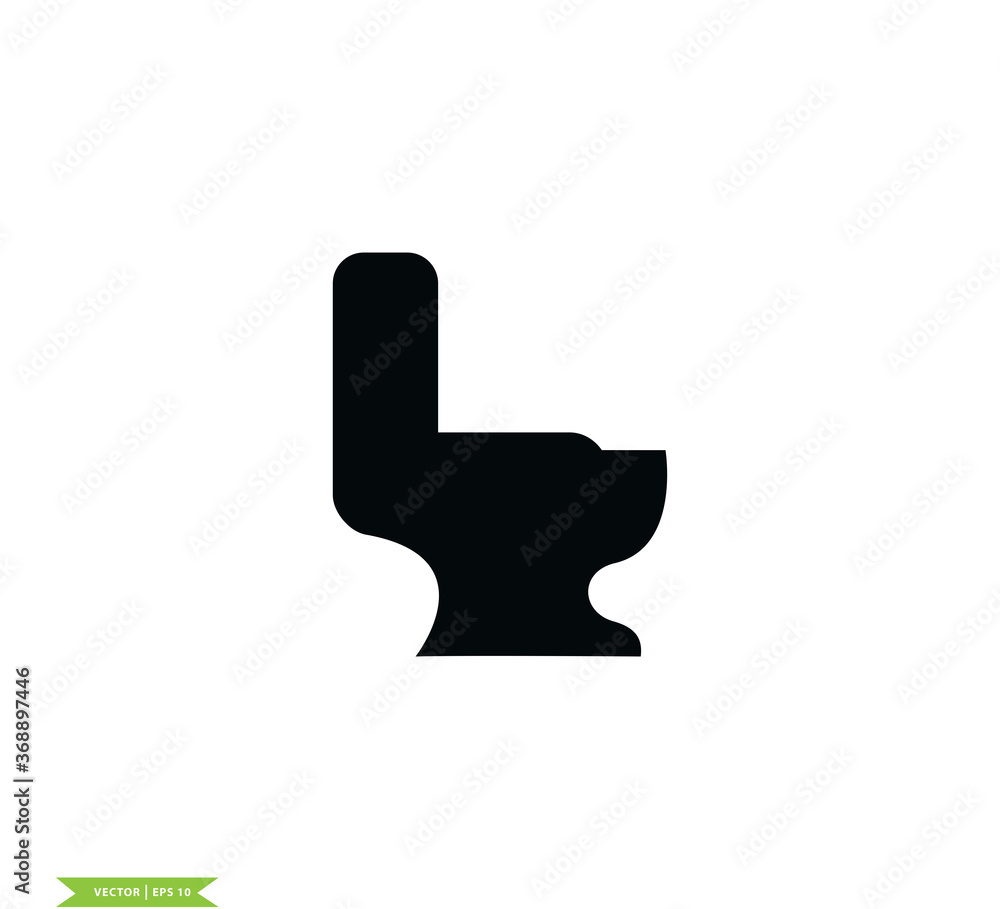 Toilet icon vector logo design template Toilet icon vector logo design template