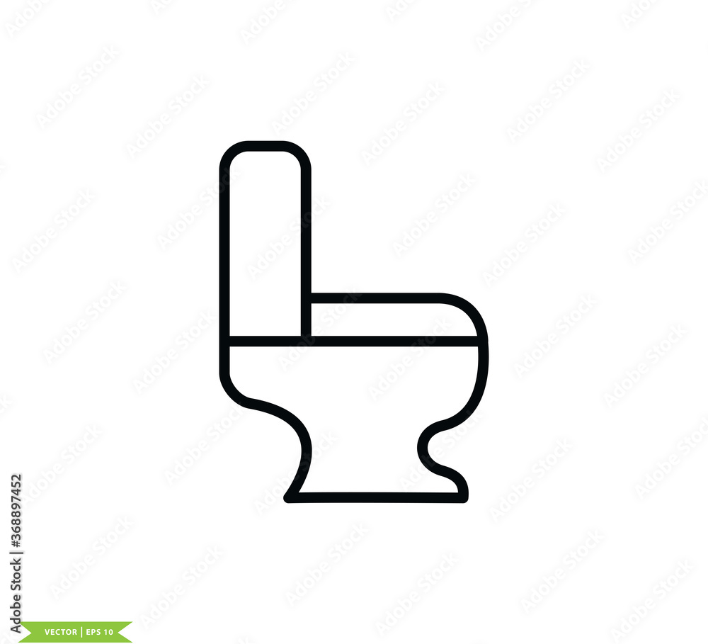 Toilet icon vector logo design template Toilet icon vector logo design template