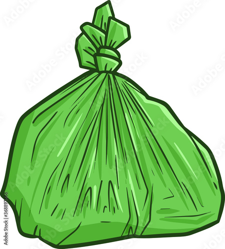 Cute and funny dark green garbage bag