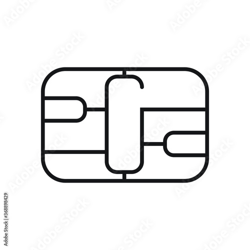 EMV chip icon design isolated on white background