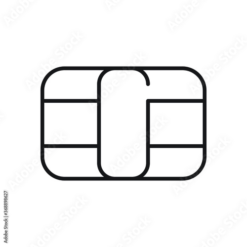 EMV chip icon design isolated on white background