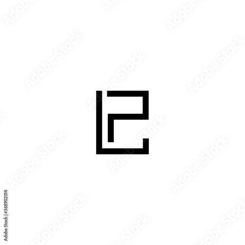 PL LP logo icon design template elements