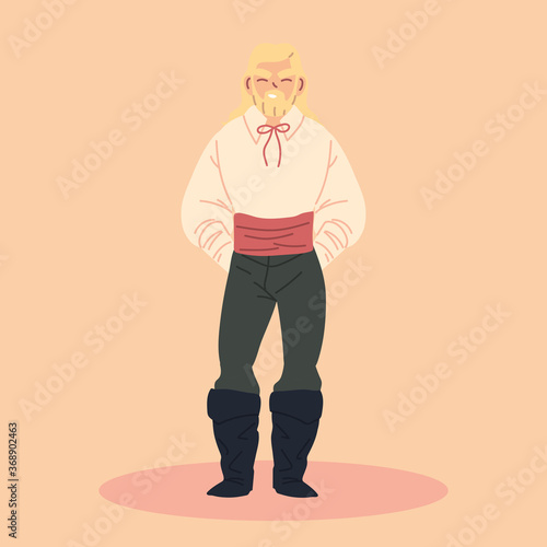 man medieval peasant character, medieval era