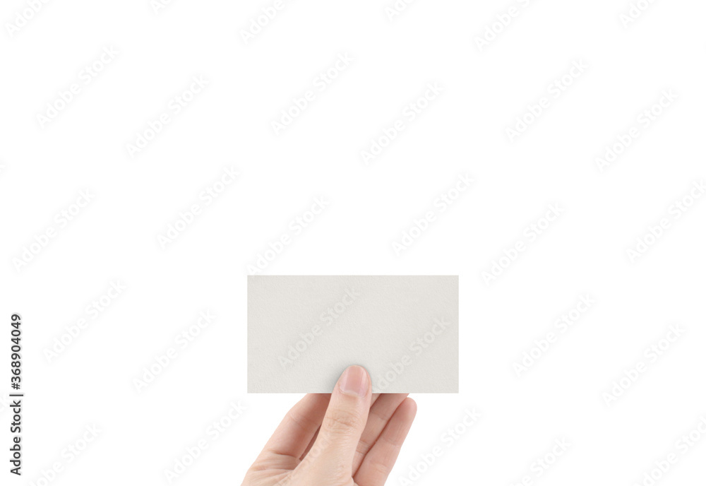 Fototapeta premium Business Card Mockup with Hand Textured Blank Paper Mockup Print Mockup