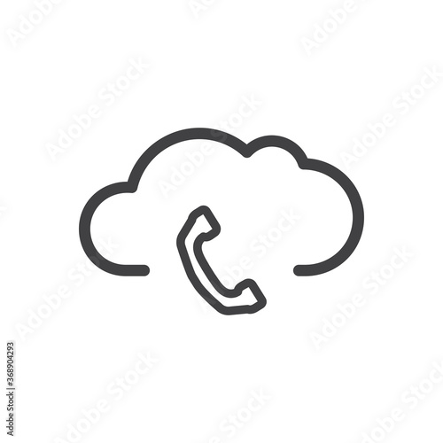 Cloud computing vector icon.