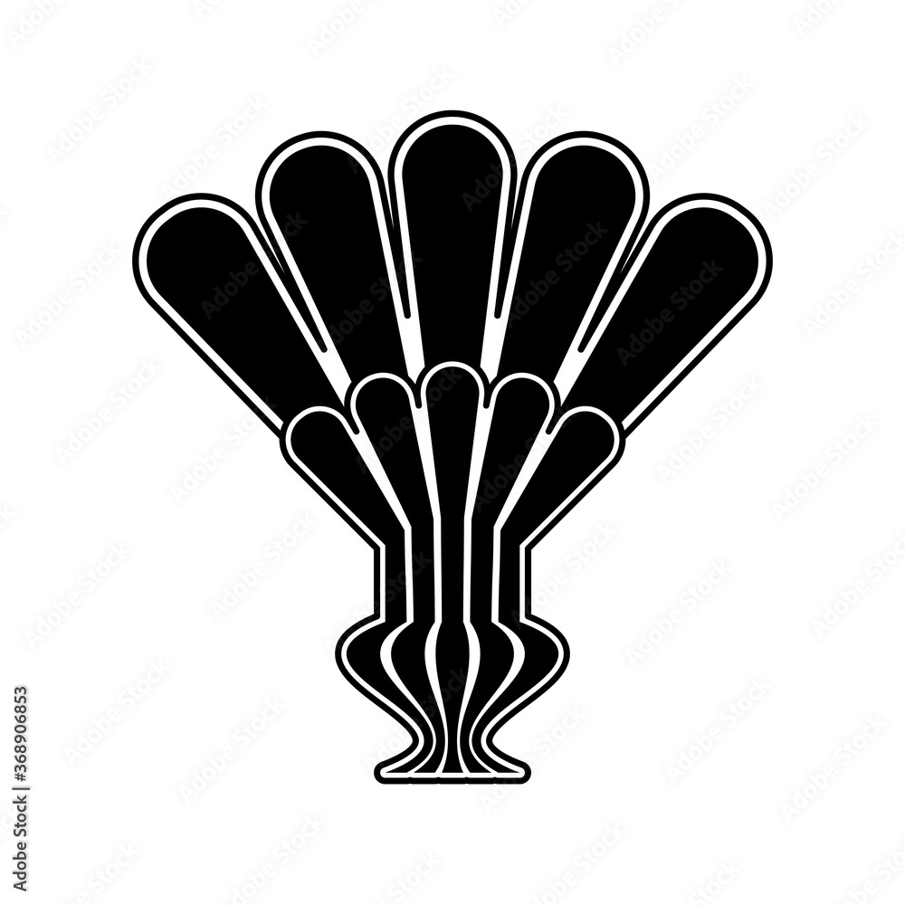 abstract fountain logo in black on a white isolated background. Vector image abstract fountain logo in black on a white isolated background. Vector image