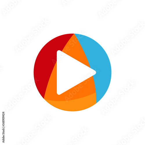 Abstract colored vector play logotype. Media icon. Triangle logo design. Stock vector illustration Free Download Abstract colored vector play logotype. Media icon. Triangle logo design. Stock vector illustration - GFXLoad