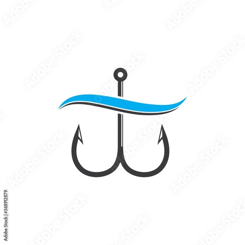 fishing hook  logo icon vector illustration