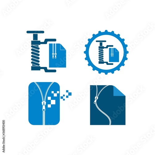 document zip file vector icon illustration design