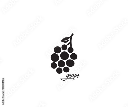 a bunch of grape simple vector icon logo design illustration