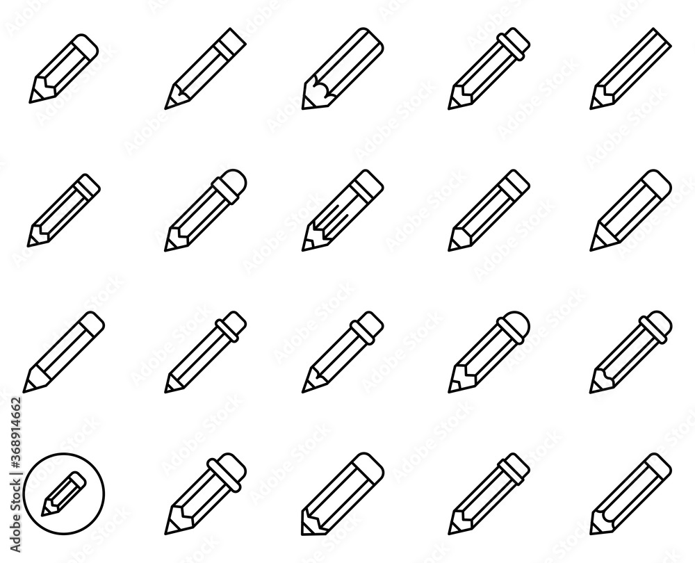 Pencil line icon Pencil line icon