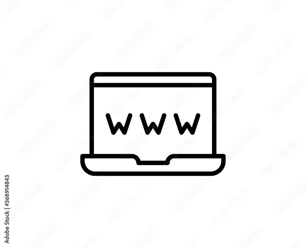 WWW line icon WWW line icon