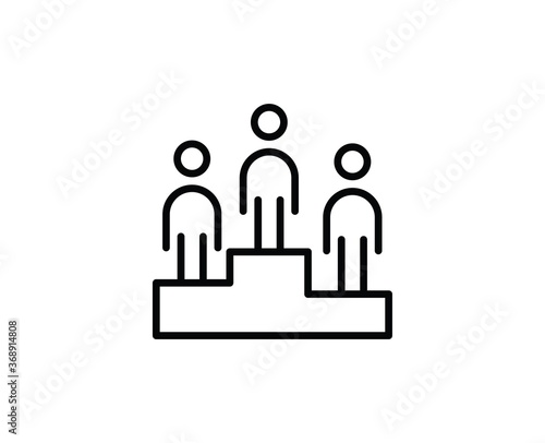 Podium line icon