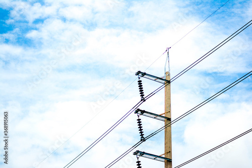 Wallpaper Mural High voltage pole, High voltage power transformer substation Torontodigital.ca