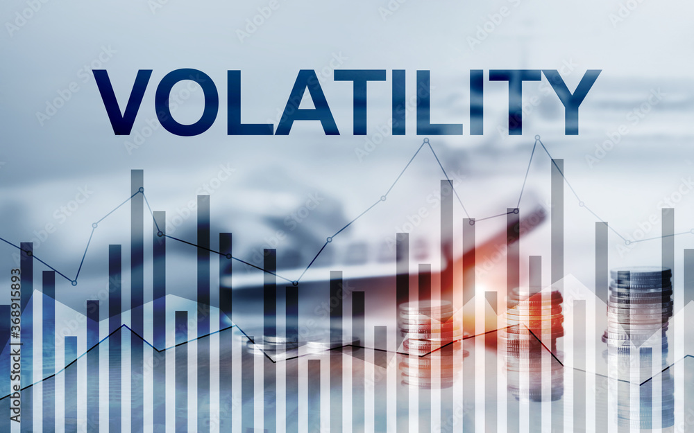 Volatility Financial Markets Concept. Stock and Trading Concept. - obrazy, fototapety, plakaty 