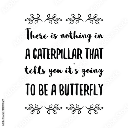 There is nothing in a caterpillar that tells you it’s going to be a butterfly. Vector Quote
