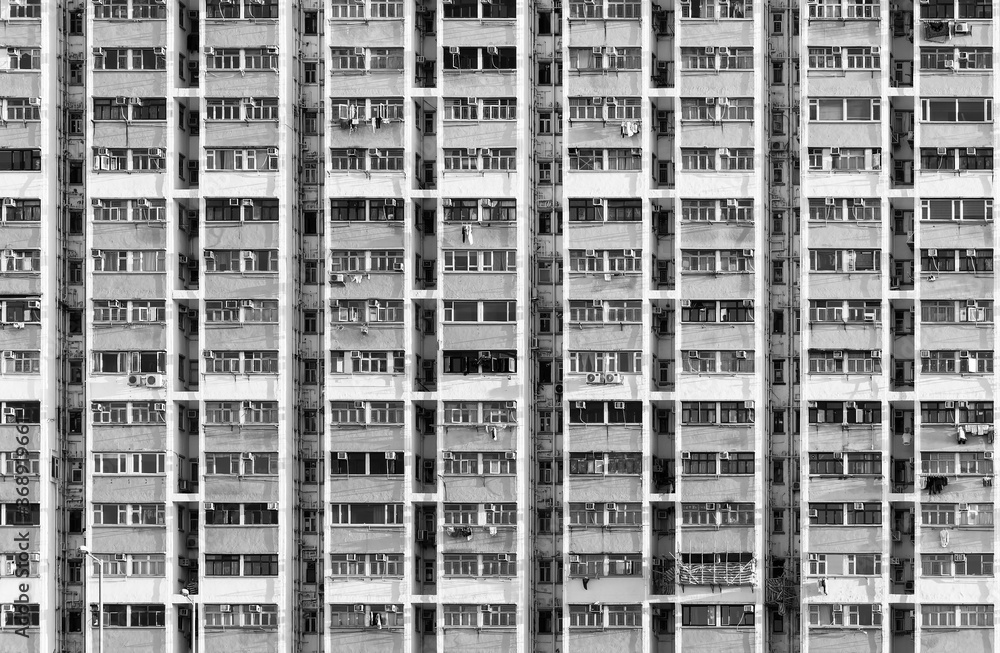 Old apartment building in Hong Kong city Old apartment building in Hong Kong city