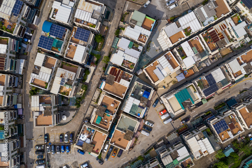 Top view of Hong Kong residential town