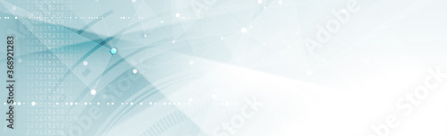 Abstract blue white futuristic tech web header banner