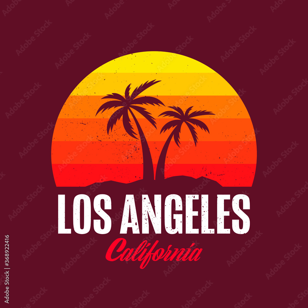Los Angeles California Logo Design Apparel T-shirt Vector illustration	
