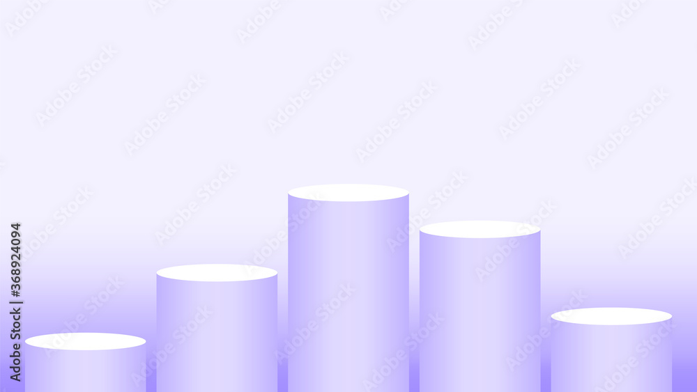 purple pedestal cylinder circle 5 steps for cosmetics showcase, podium circle stage purple pastel soft color, platform five steps for advertising copy space, podium round for product display purple pedestal cylinder circle 5 steps for cosmetics showcase, podium circle stage purple pastel soft color, platform five steps for advertising copy space, podium round for product display