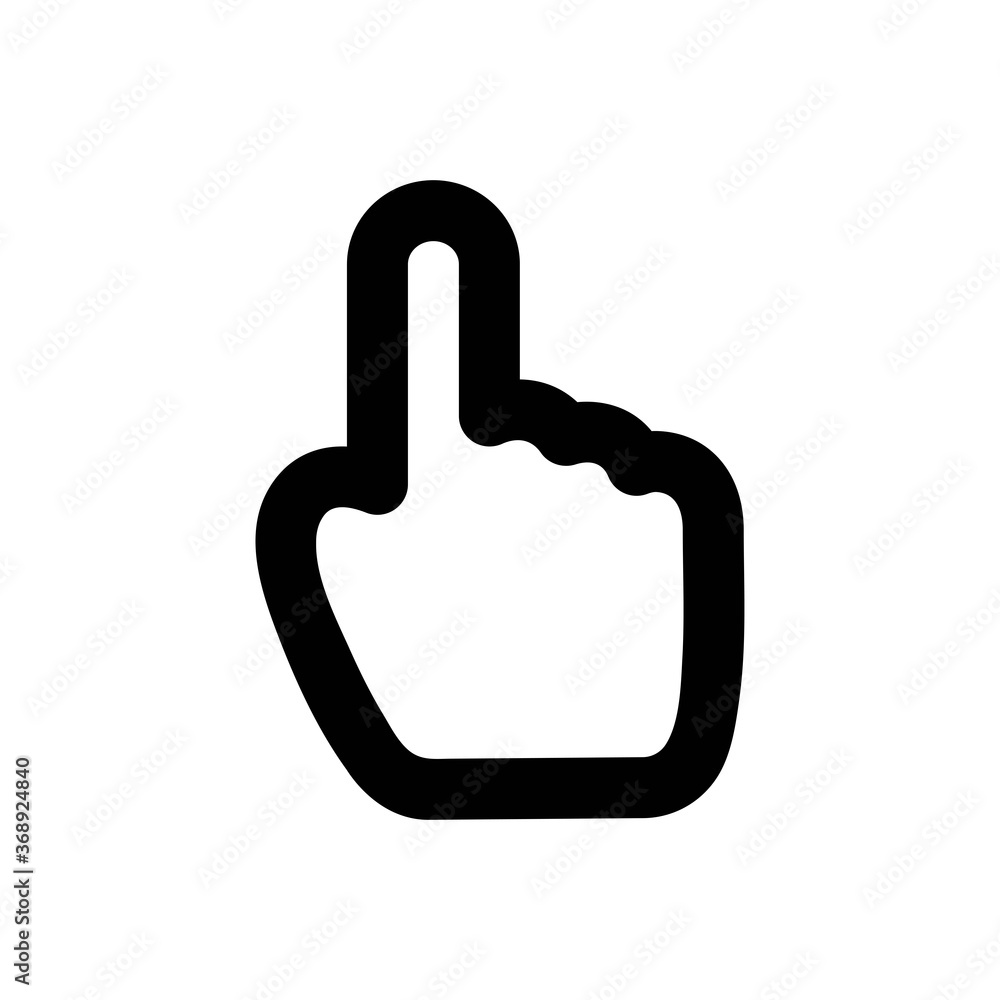Touch Line Icon - Vector Illustration Touch Line Icon - Vector Illustration