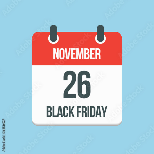 Black friday - vector icon day 26 November  sale