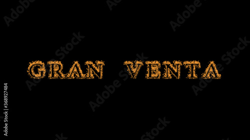 Gran venta fire text effect black background. animated text effect with high visual impact. letter and text effect. translation of the text is Big Sale