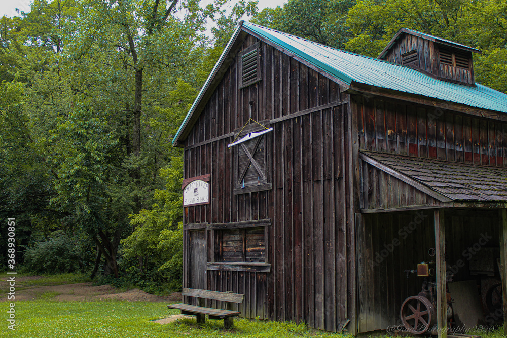 old barn in the woods old barn in the woods